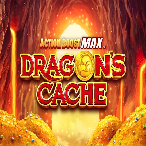 Action Boost Max Dragon's Cache slot icon by SpinPlay Games, available at Pino Casino