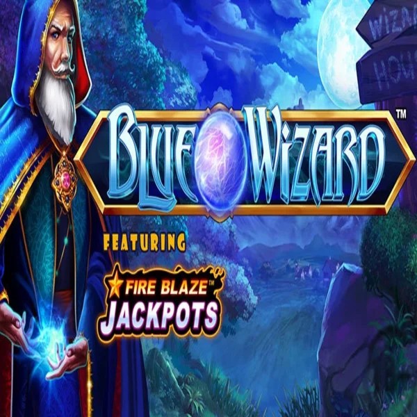 Play the Blue Wizard Fire Blaze Jackpots slot by Rarestone Gaming on Pino Casino