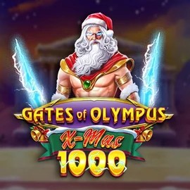 Gates of Olympus Xmas 1000 slot logo by Pragmatic Play at Pino Casino