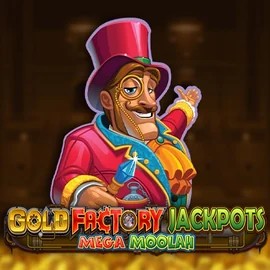 Enjoy Gold Factory Jackpots Mega Moolah by Aurum Signature Studios – logo hosted on pinocasino.org