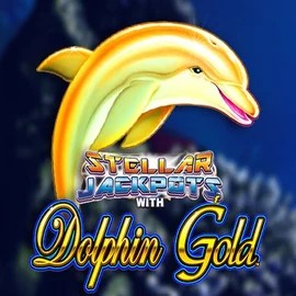 Dolphin Gold with Stellar Jackpots logo by Lightning Box Game at Pino Casino